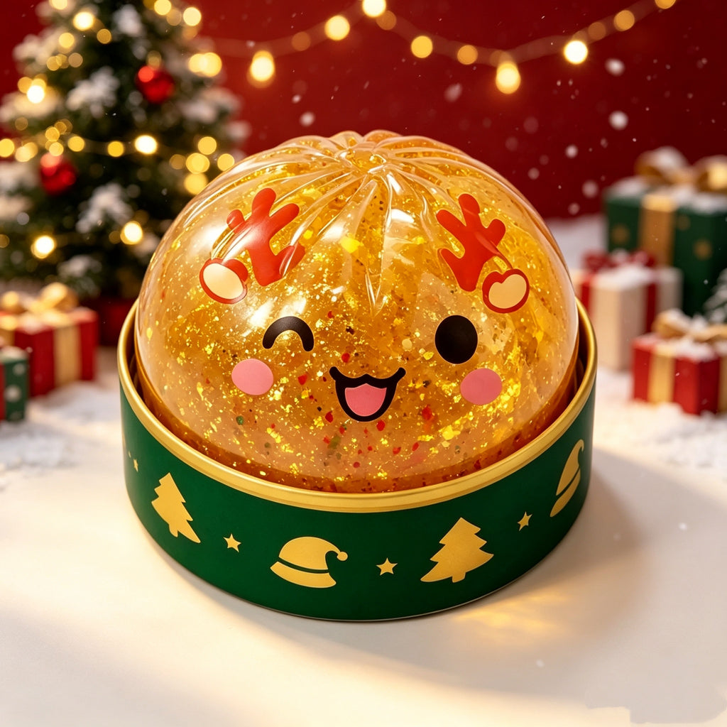 erry Christmas 6-Piece Stress Relief Dumpling Set  Cute Christmas Squishy Toys – Fun Holiday Gifts for Kids & Adults
