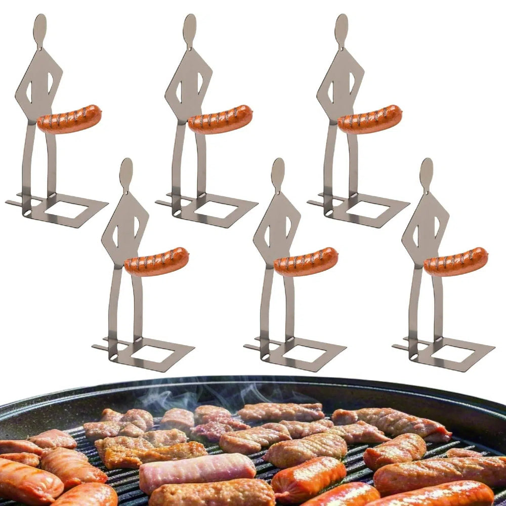Funny Stainless Steel BBQ Sausage Holder