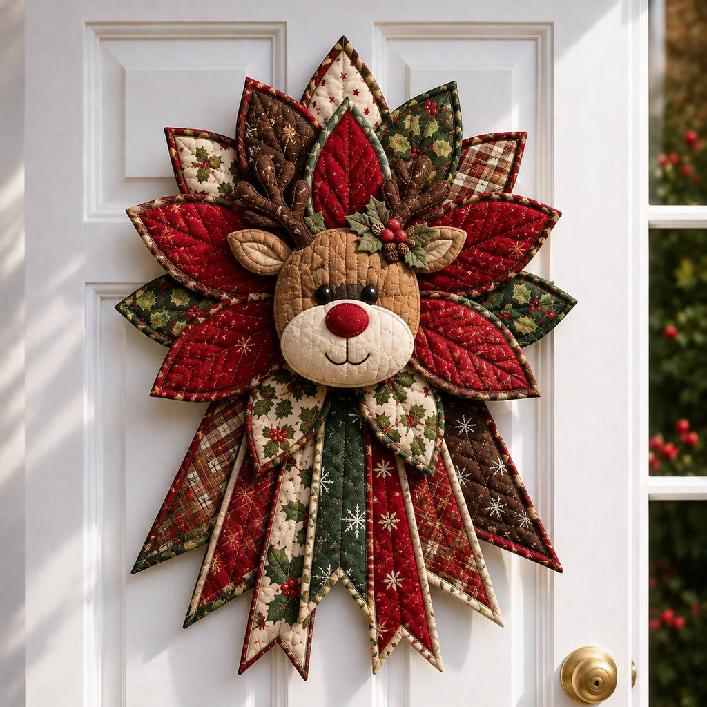 Holiday Celebration 50% OFF  – Festive Quilted Christmas Door Hanging DIY Sewing Kit