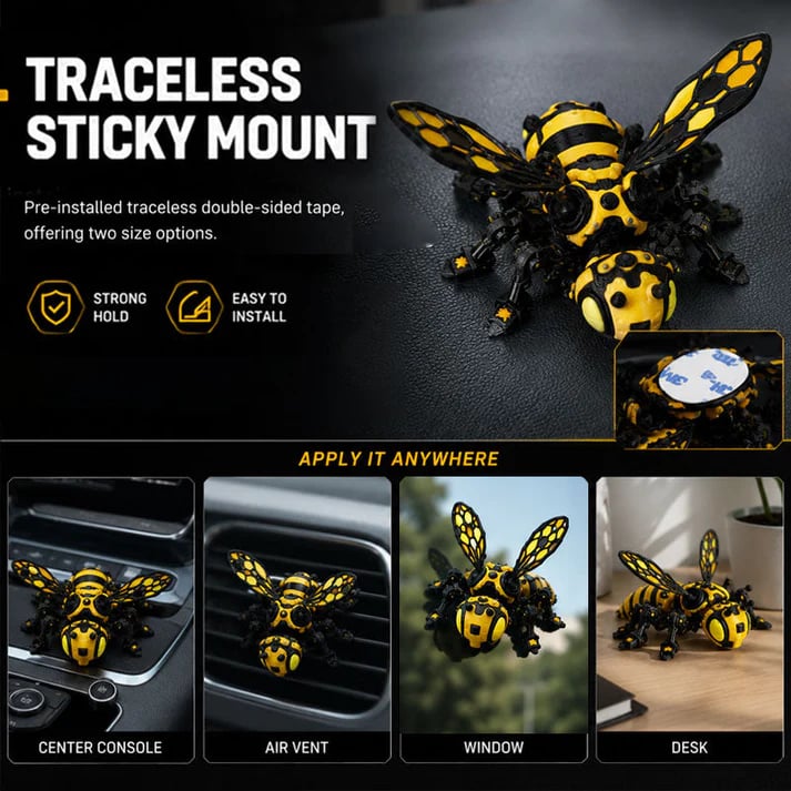 Cyber Mechanical Bee Figurine