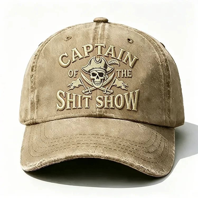 Captain Of The Shit Show Embroidery Adjustable Cap