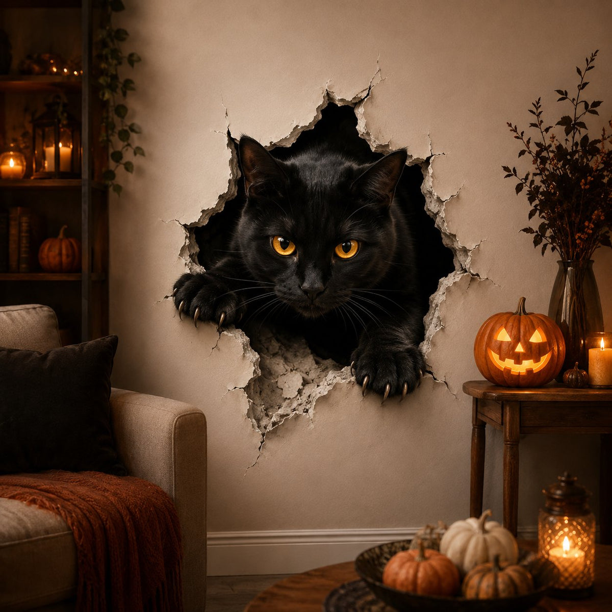 Last Day 50% OFF-Halloween Break-In 3D Wall Decals