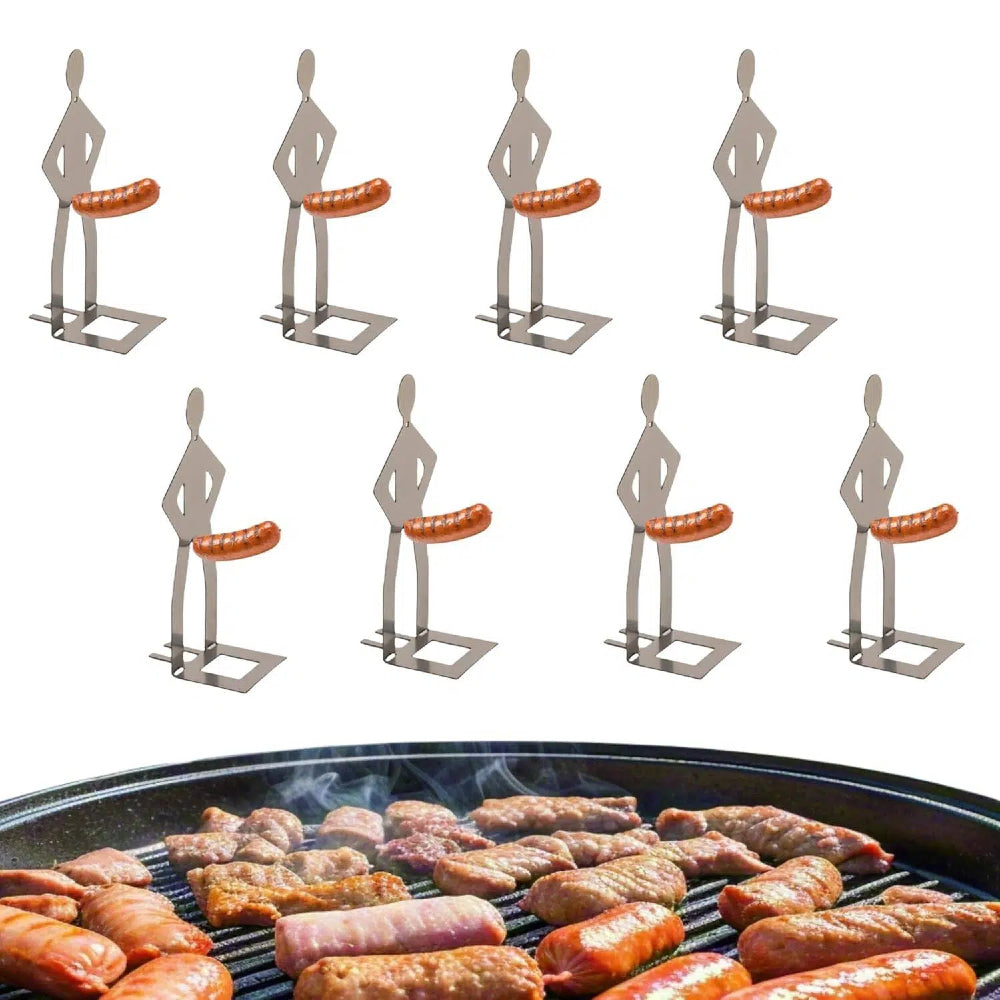 Funny Stainless Steel BBQ Sausage Holder