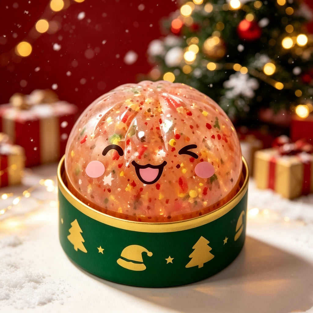 erry Christmas 6-Piece Stress Relief Dumpling Set  Cute Christmas Squishy Toys – Fun Holiday Gifts for Kids & Adults