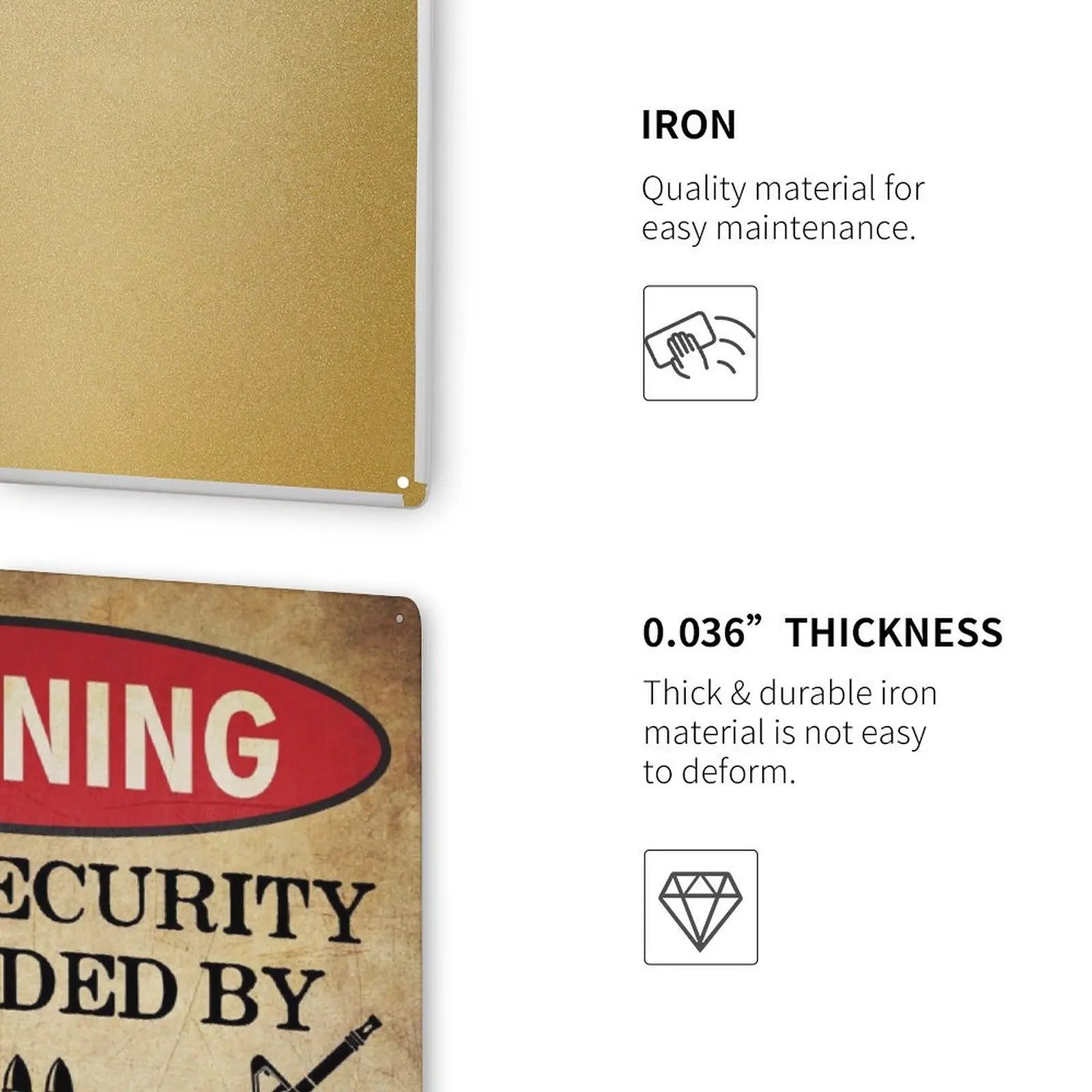 "Home Security Provided by Multiple Wireless Devices" Funny Metal Sign - 8×12 Inch