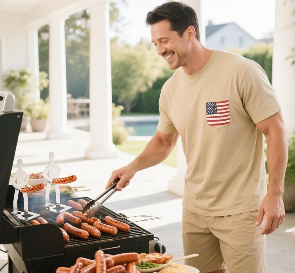 Funny Stainless Steel BBQ Sausage Holder