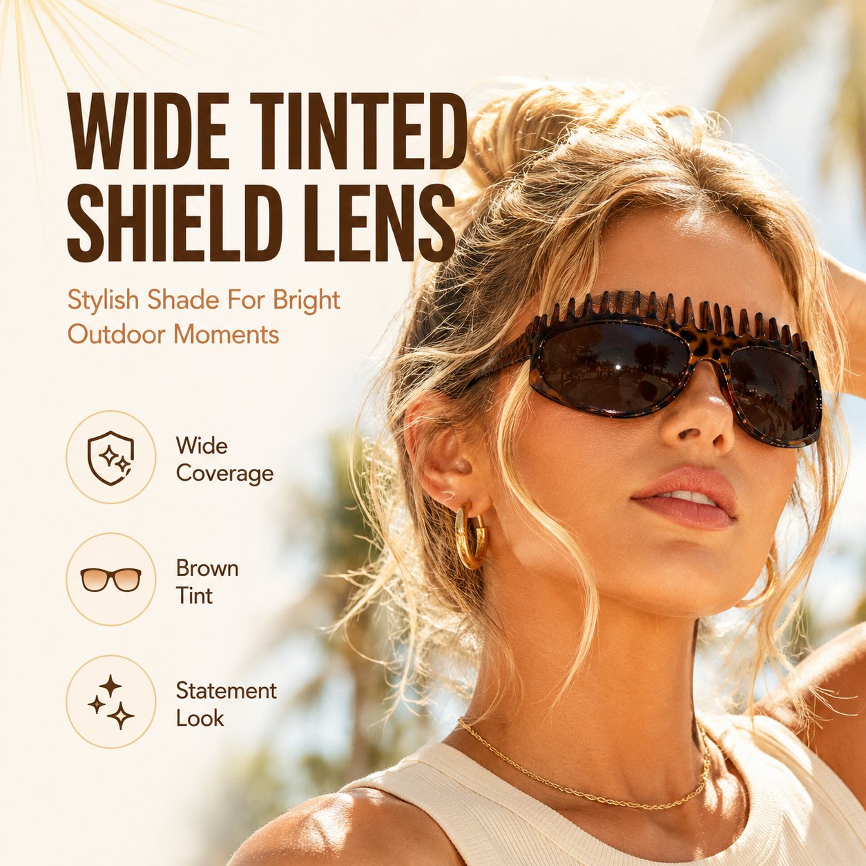 2-In-1 Tortoiseshell Headband Sunglasses