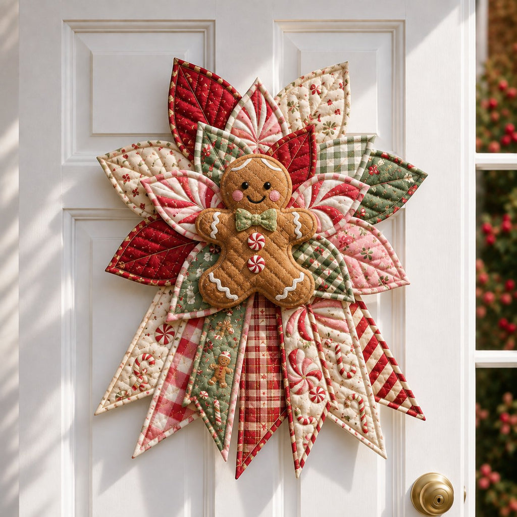 Holiday Celebration 50% OFF  – Festive Quilted Christmas Door Hanging DIY Sewing Kit