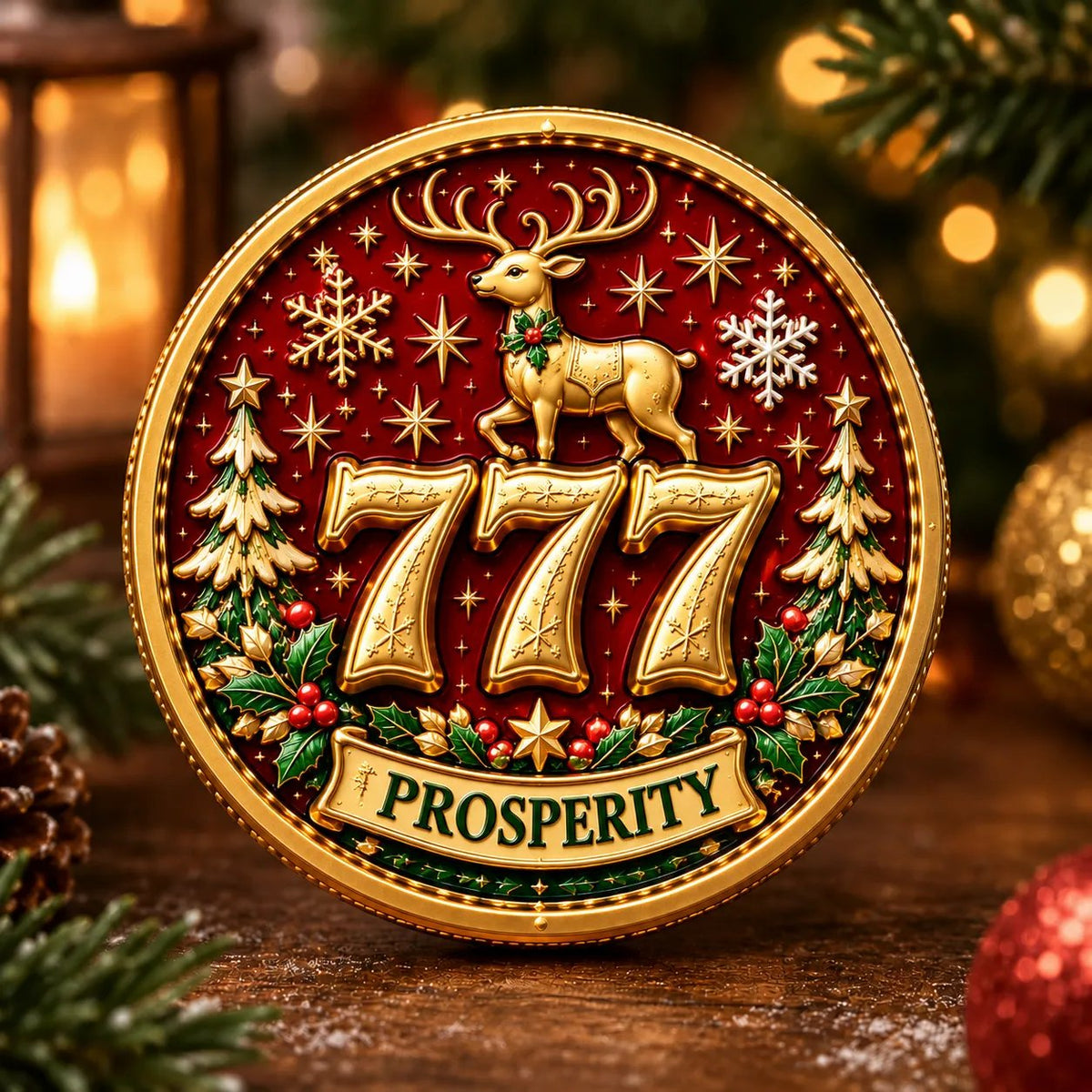 Lucky 777 Christmas Blessing Coin — Holiday Collectible Keepsake  - image 11