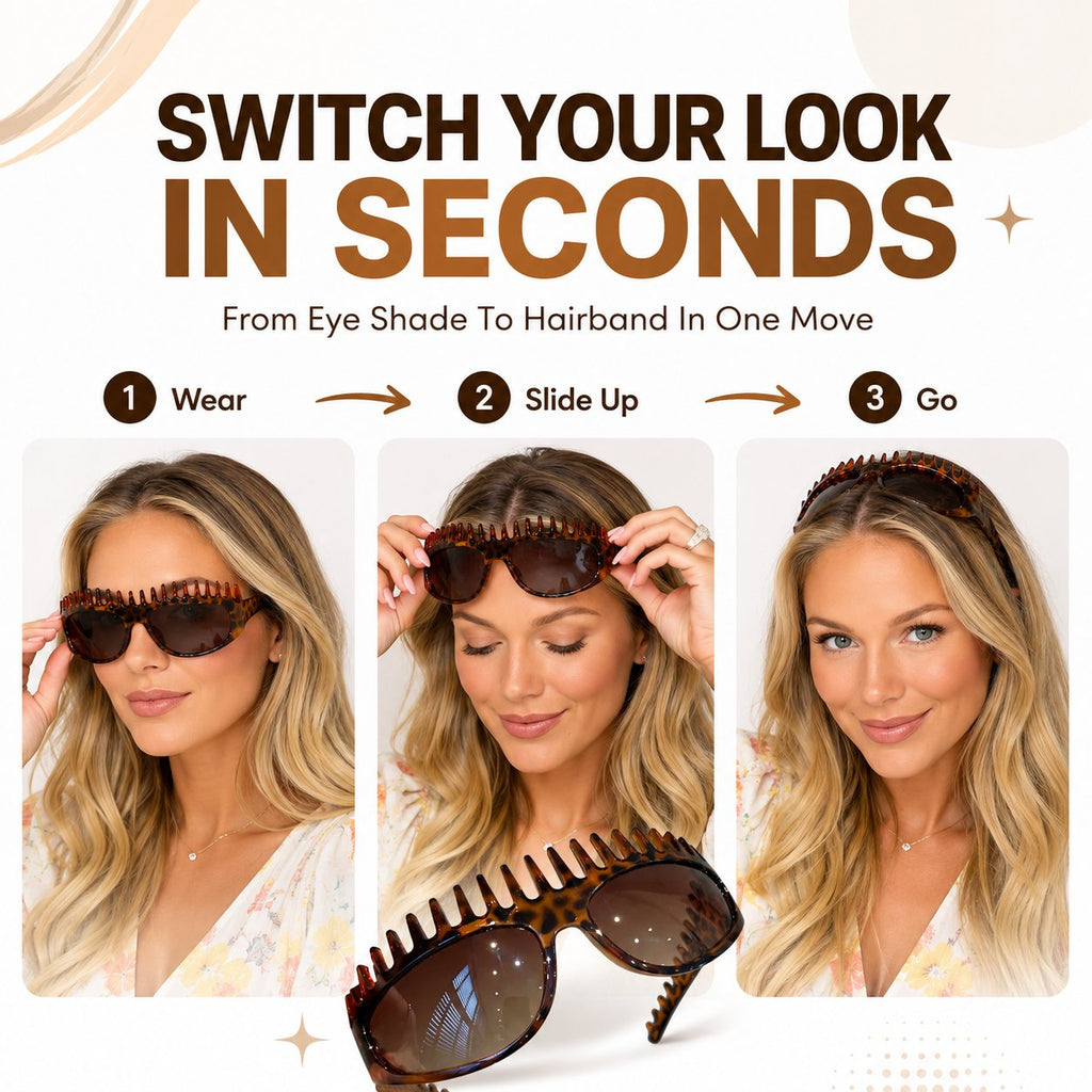 2-In-1 Tortoiseshell Headband Sunglasses