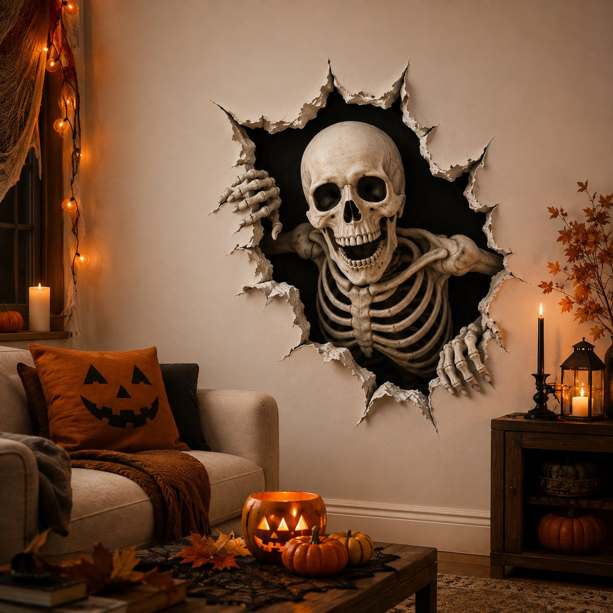 Last Day 50% OFF-Halloween Break-In 3D Wall Decals
