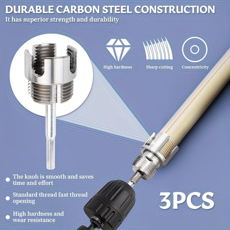 3-Piece Heavy-Duty PVC Pipe Threading Tool Kit (1/2′′, 3/4′′, 1′′ Male/Female) – For PVC, PPR & MPP Pipes