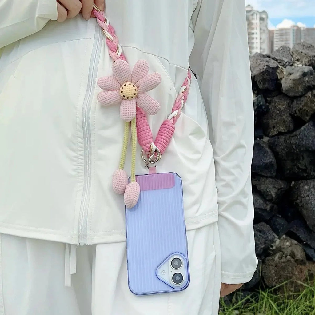 Cute Floral Phone Crossbody Lanyard – Hands-Free & Stylish!