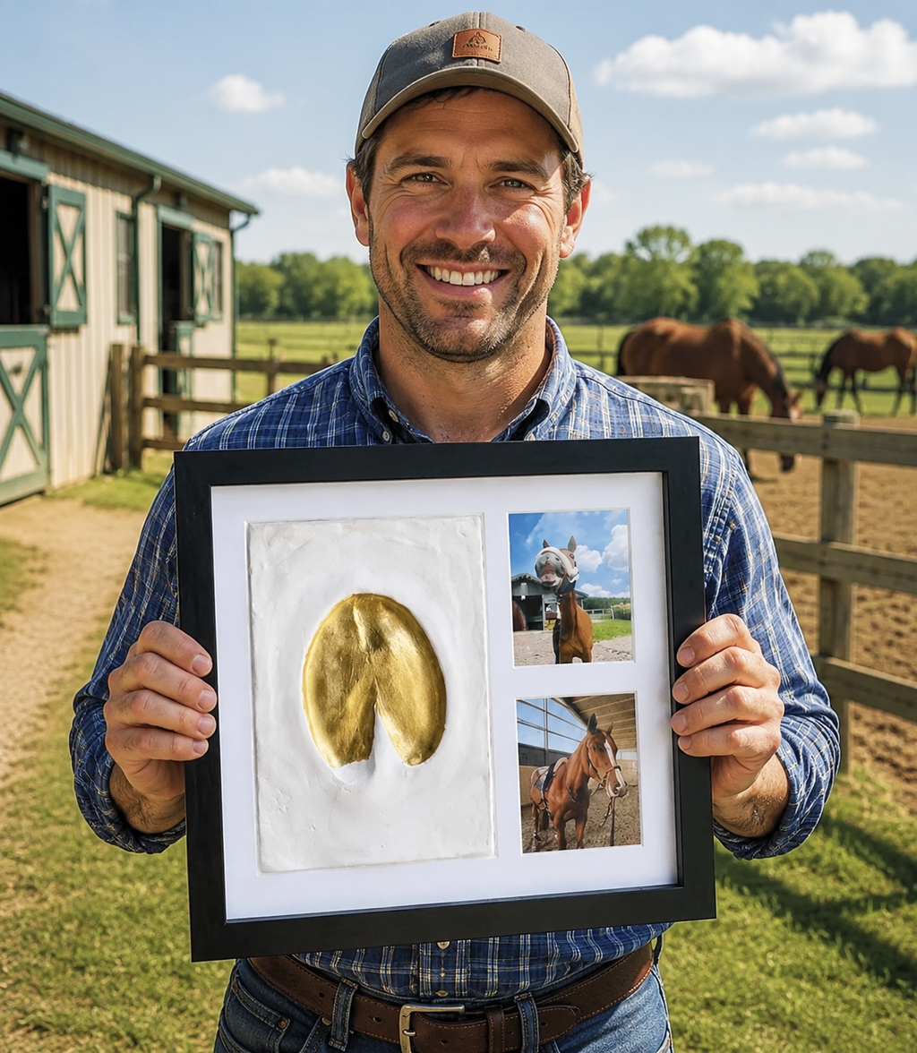 Horse Hoofprint Keepsake Clay KitSuitable for dogs, cats, babies, and couples.