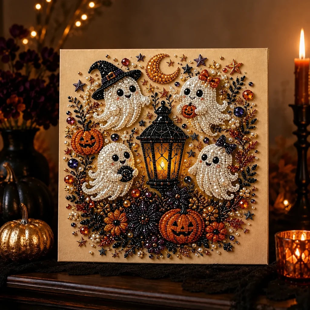 Halloween Pearl Art DIY Kit - Ghosts & Lantern