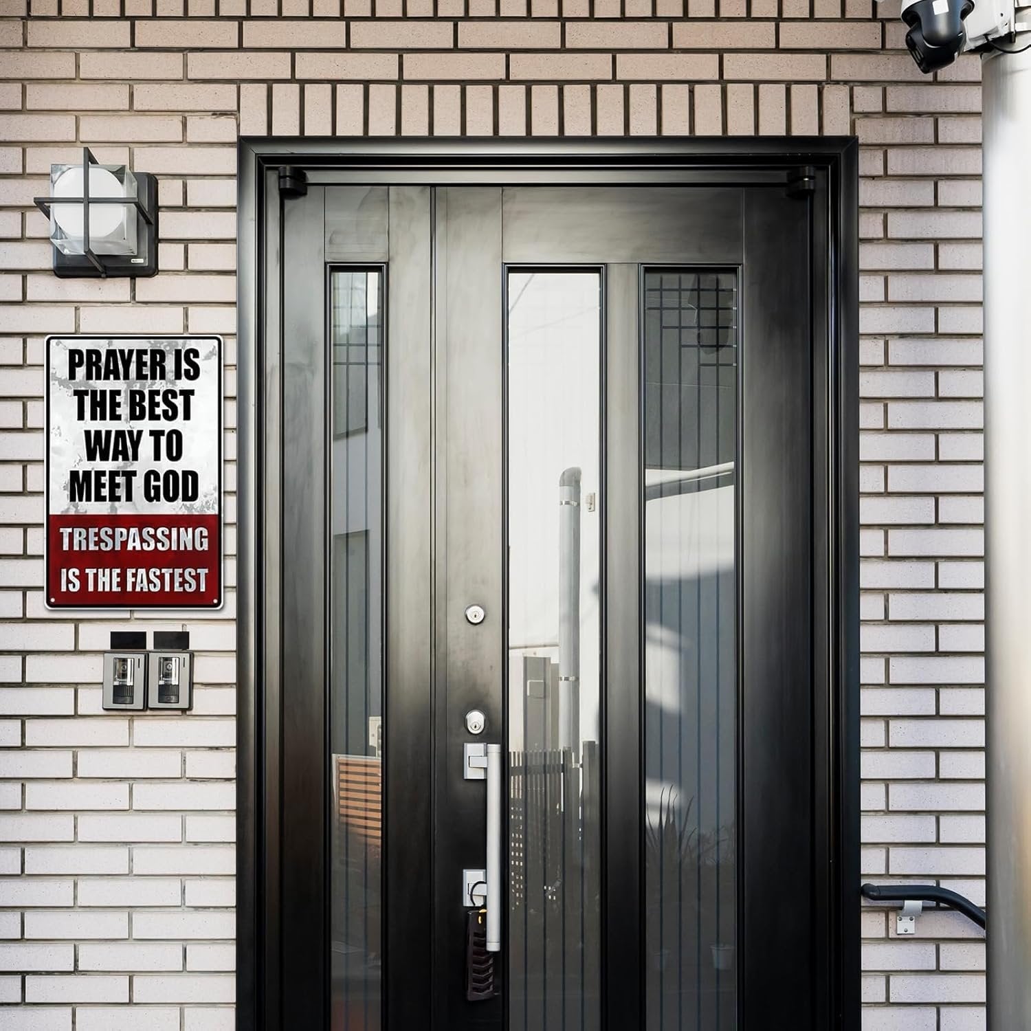 Funny "No Trespassing" Metal Warning Sign