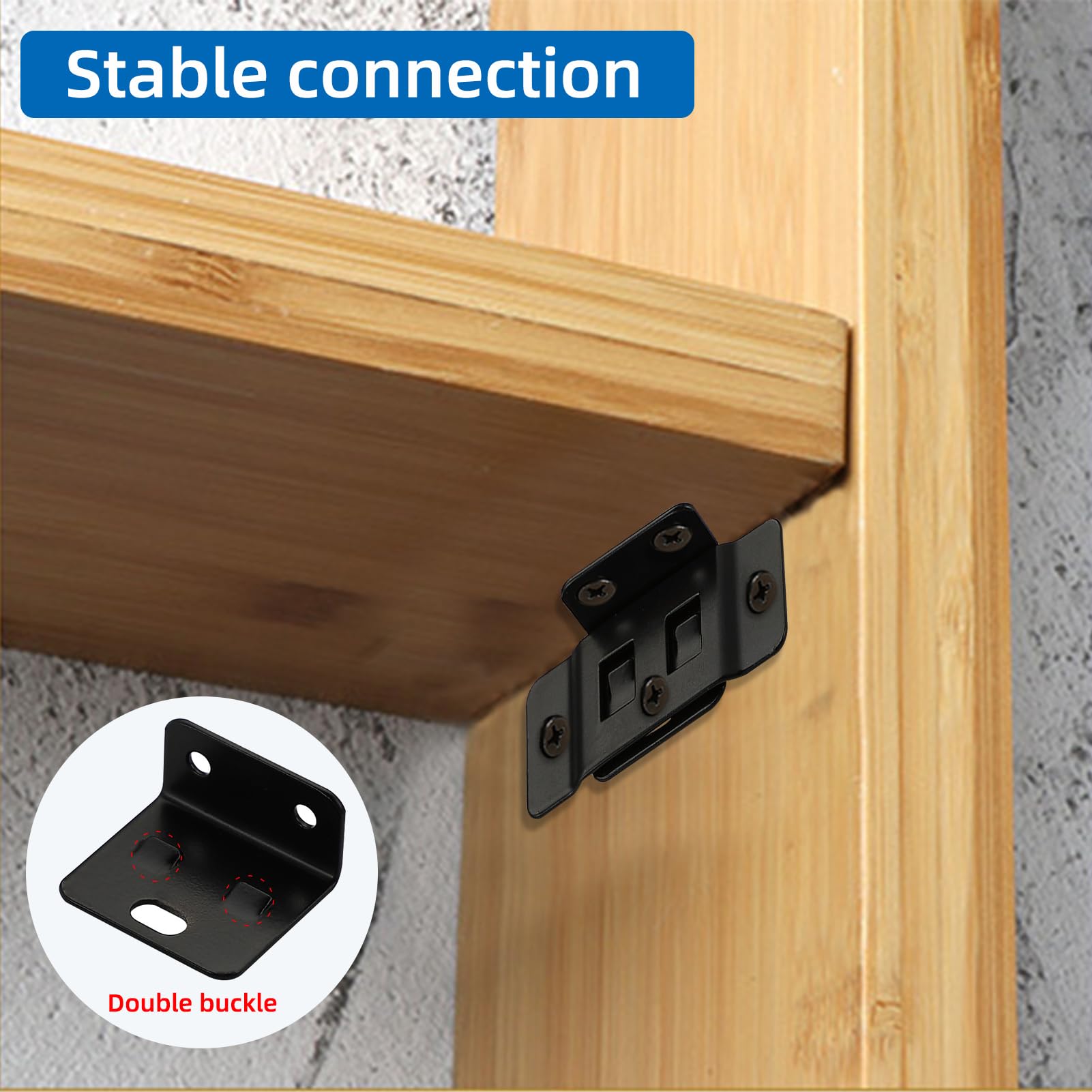 2-in-1 Heavy Duty Bed Frame Brackets and Furniture Connectors