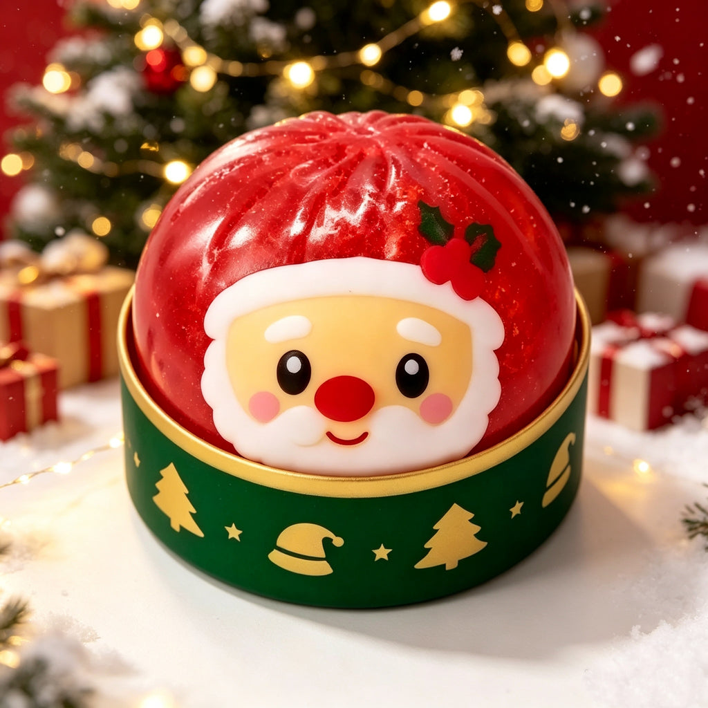 erry Christmas 6-Piece Stress Relief Dumpling Set  Cute Christmas Squishy Toys – Fun Holiday Gifts for Kids & Adults