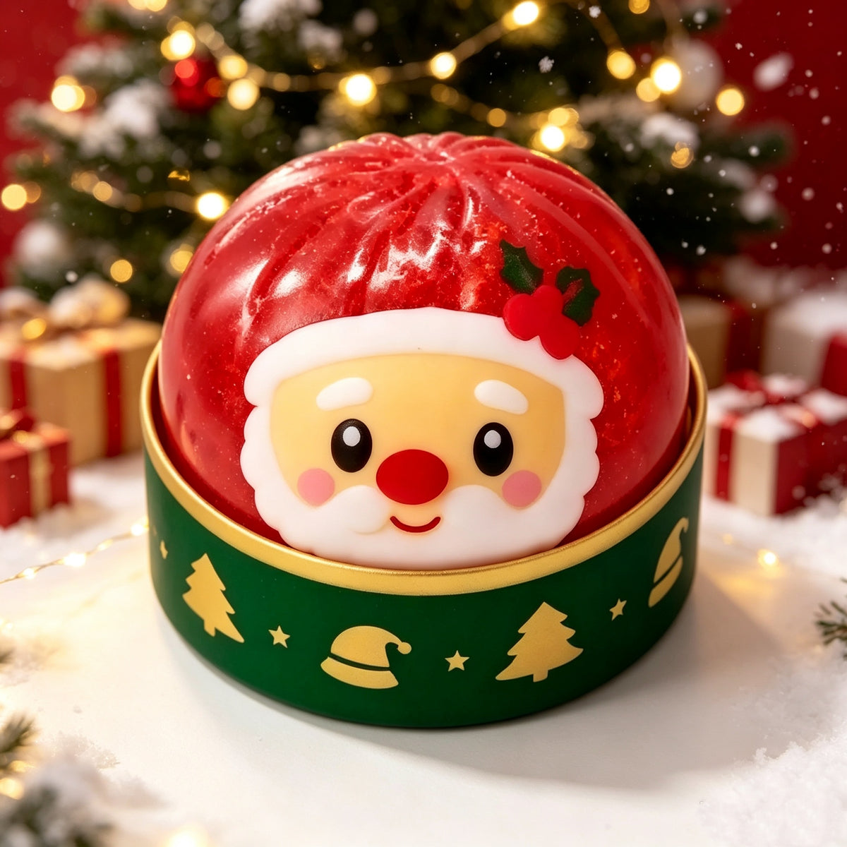 erry Christmas 6-Piece Stress Relief Dumpling Set  Cute Christmas Squishy Toys – Fun Holiday Gifts for Kids & Adults