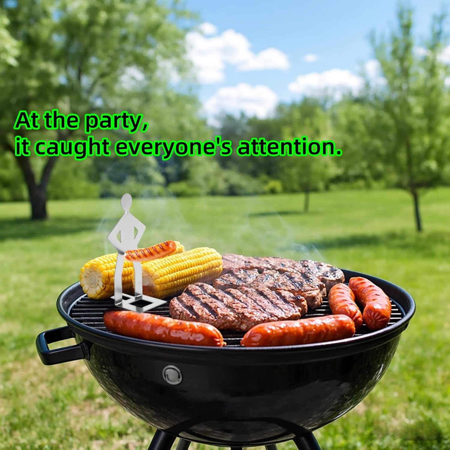 Funny Stainless Steel BBQ Sausage Holder