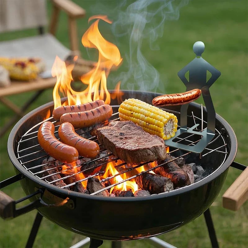Funny Stainless Steel BBQ Sausage Holder