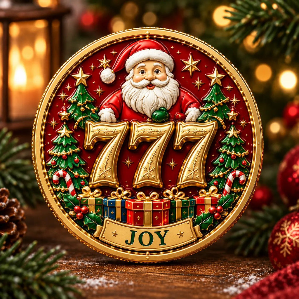 Lucky 777 Christmas Blessing Coin — Holiday Collectible Keepsake  - image 5