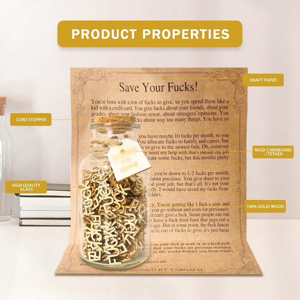 F*cks to Gift JarHilarious Gift for Friends & Colleagues