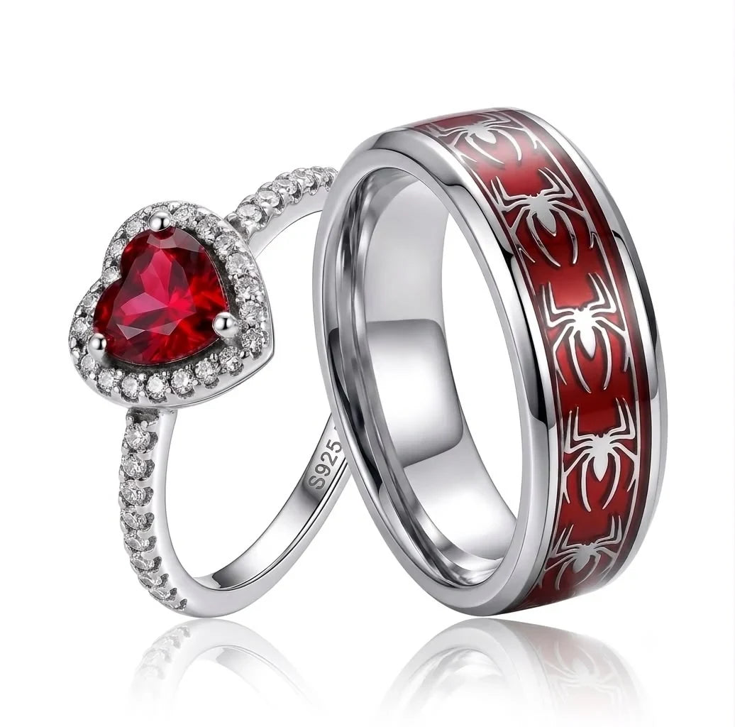 Spider Couple Rings