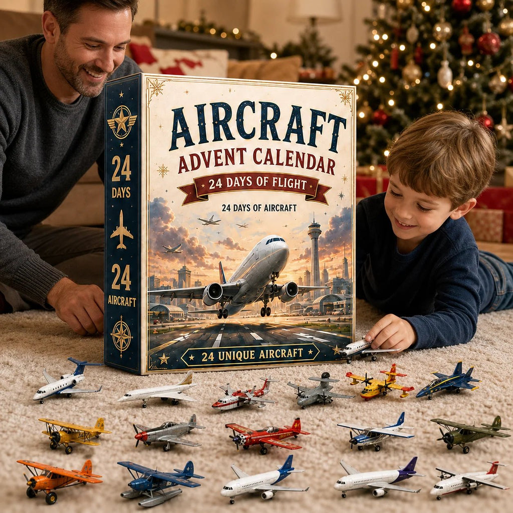 Aircraft Advent Calendar 2026 | 24 Days of Flight with 24 Unique Miniature Airplanes, Jets & Aviation Collectibles