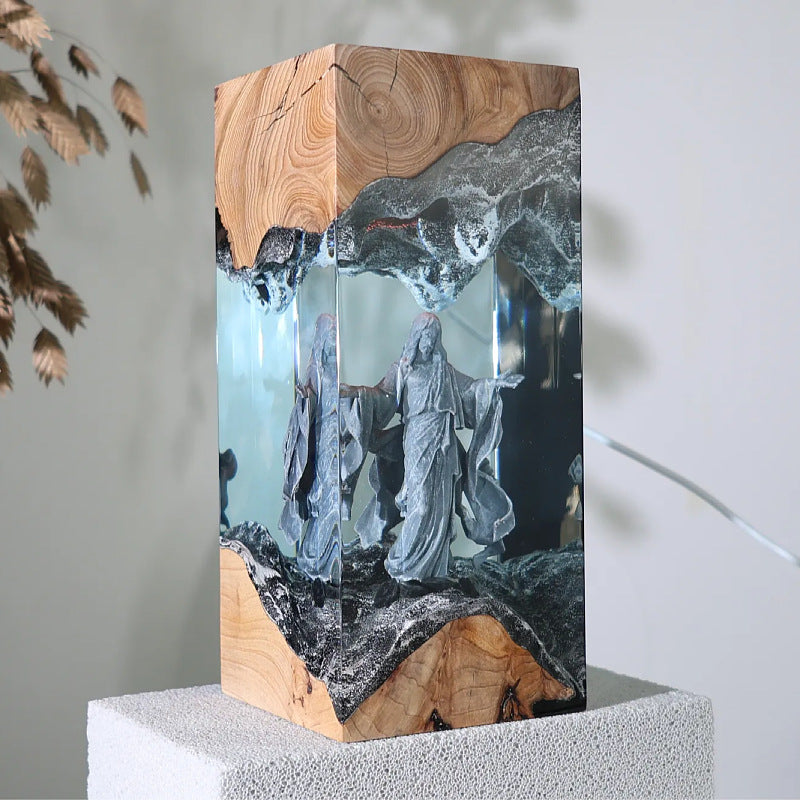 Divine Light Jesus Resin Art Lamp