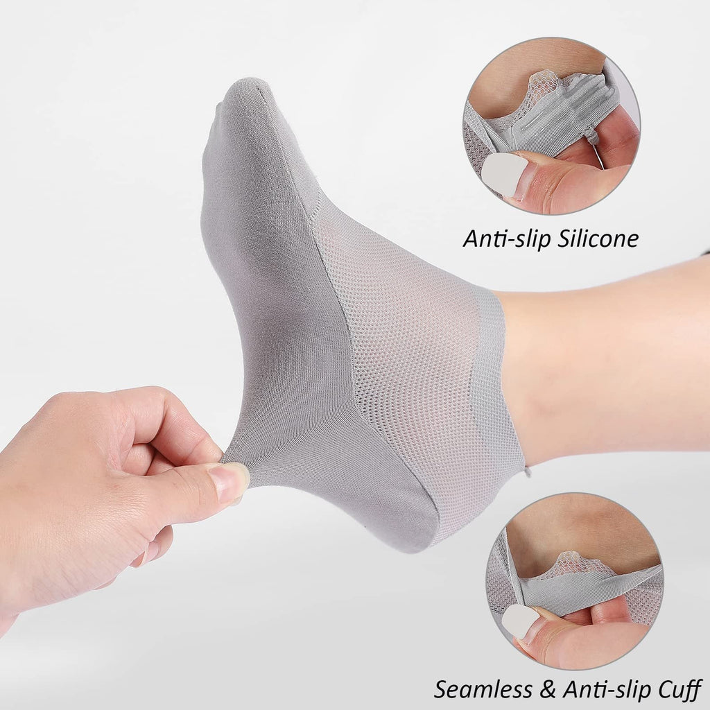 3-Pair Invisible Grip Socks Pack Breathable | Low-Cut | Anti-Slip | Sweat-Absorbing