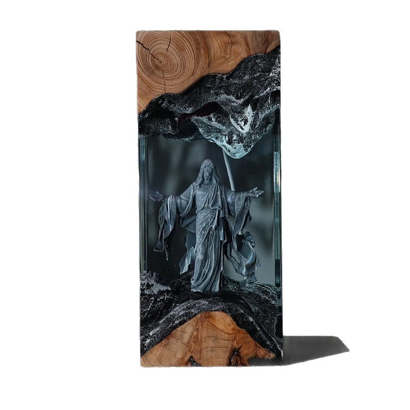 Divine Light Jesus Resin Art Lamp