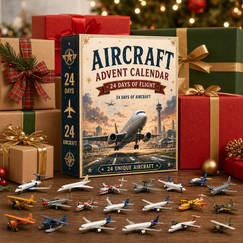 Aircraft Advent Calendar 2026 | 24 Days of Flight with 24 Unique Miniature Airplanes, Jets & Aviation Collectibles