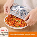 Elastic Aluminum Foil Food Covers – Heat Retaining & Freshness Preserving Covers for Plates, Bowls & Containers
