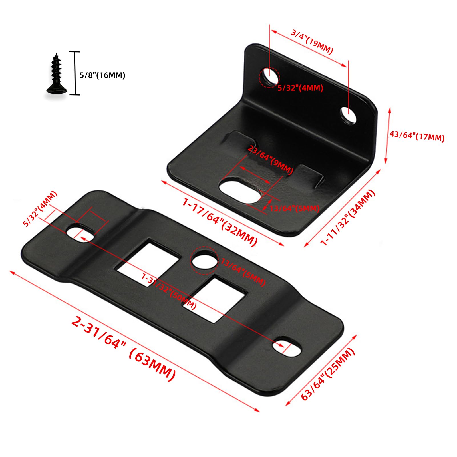 2-in-1 Heavy Duty Bed Frame Brackets and Furniture Connectors