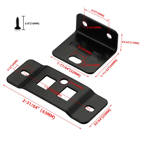2-in-1 Heavy Duty Bed Frame Brackets and Furniture Connectors
