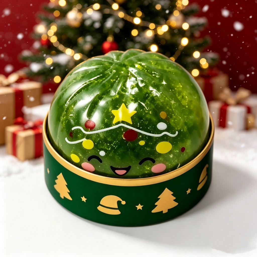 erry Christmas 6-Piece Stress Relief Dumpling Set  Cute Christmas Squishy Toys – Fun Holiday Gifts for Kids & Adults