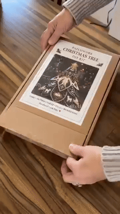 Beginner-Friendly Tree of Faith 3D Quilted Christmas Tree Sewing Kit | Complete Kit with Coordinated Fabrics, Beads & Step-by-Step Guide Included