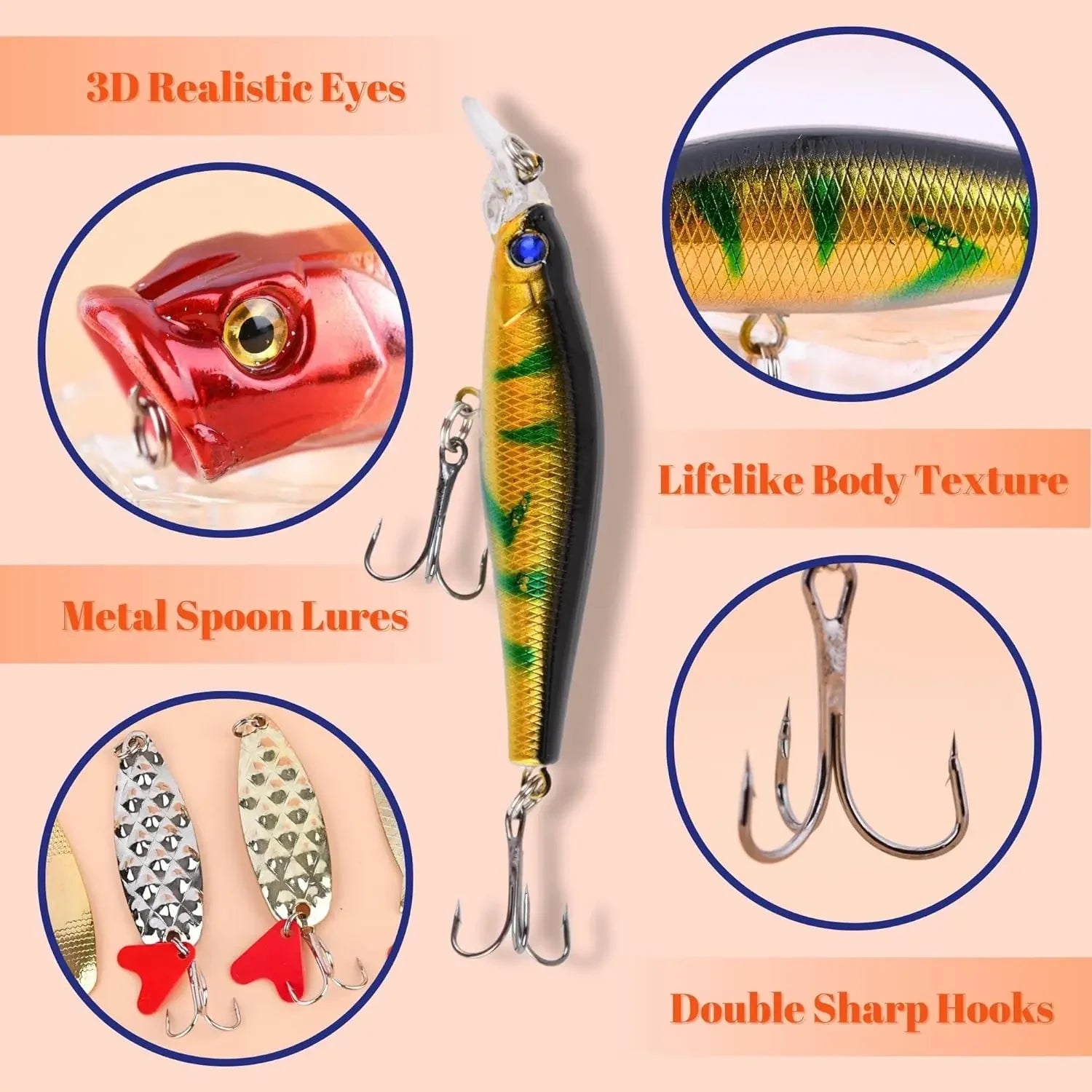 Fishing Lures Advent Calendar - 24-Day Christmas Countdown Set
