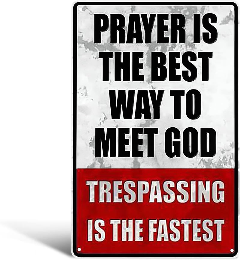 Funny "No Trespassing" Metal Warning Sign