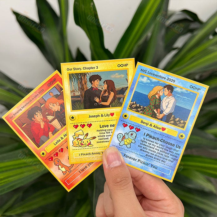 Custom Anime Photo Couple Card For Your love
