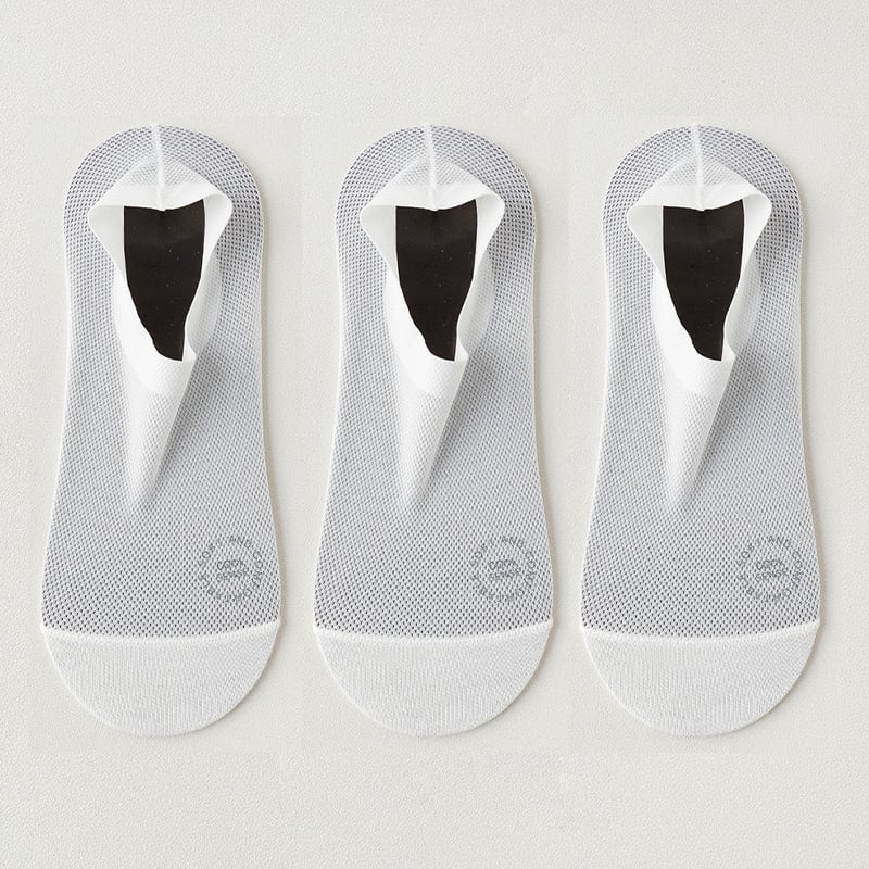 3-Pair Invisible Grip Socks Pack Breathable | Low-Cut | Anti-Slip | Sweat-Absorbing