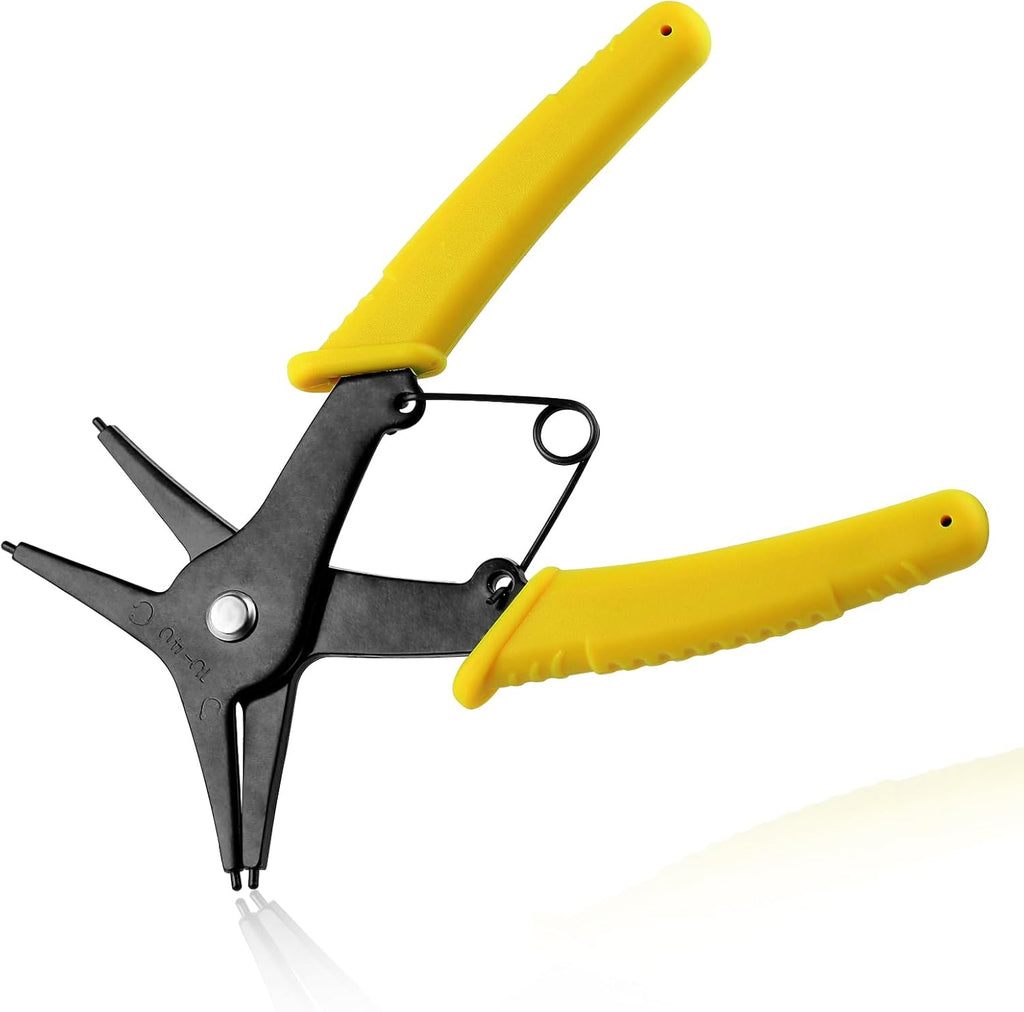 2-in-1 Snap Ring Pliers - Internal & External Circlip Pliers for 10-40mm Snap Rings
