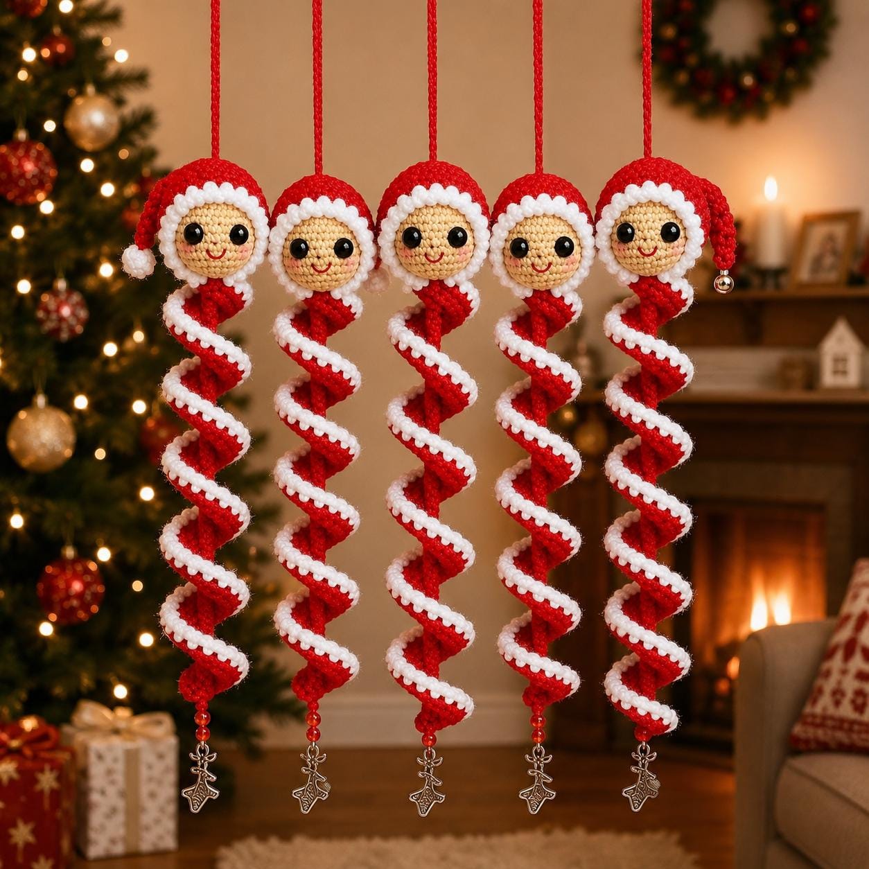 Crochet Snowman Spiral Ornament DIY Kit