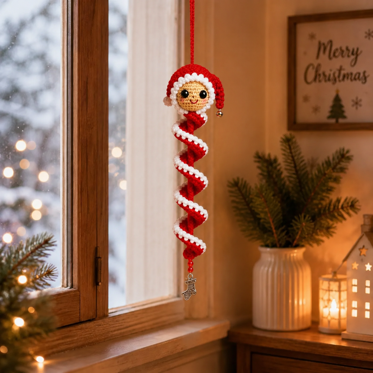 Crochet Snowman Spiral Ornament DIY Kit