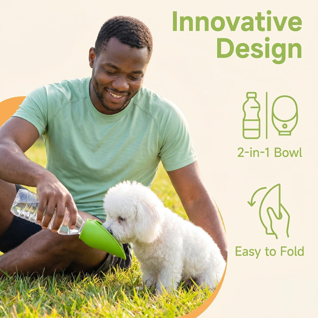 Foldable Silicone Leaf Pet Water Adapter