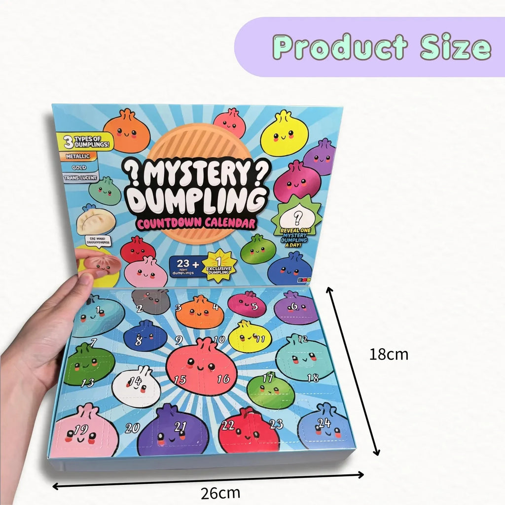 2026 Mystery Dumpling Squishy Blind Box Countdown Calendar, 24 Kawaii Surprise Fidget Toys