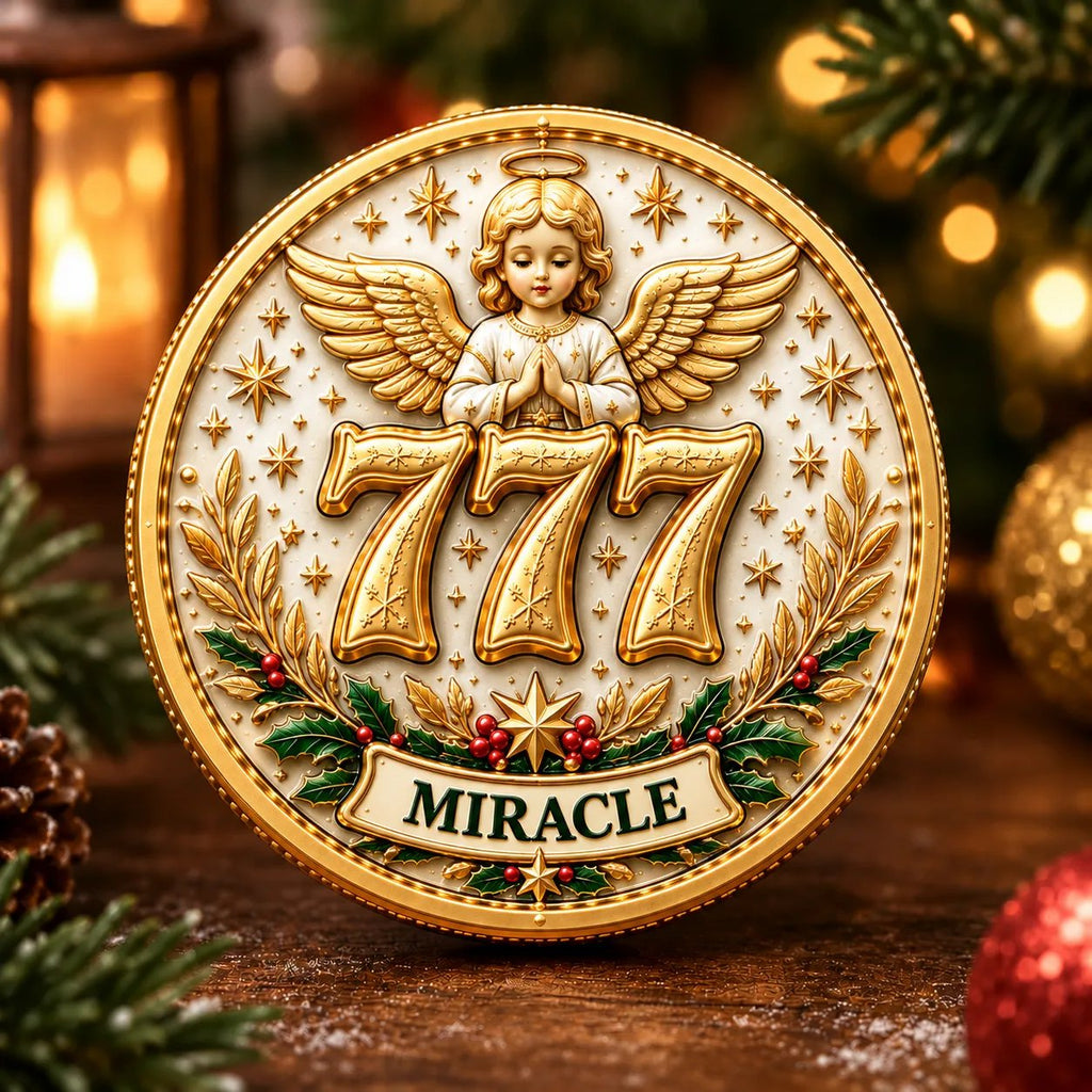 Lucky 777 Christmas Blessing Coin — Holiday Collectible Keepsake  - image 10