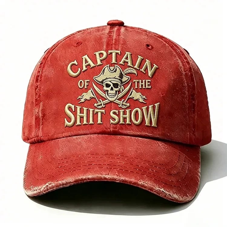 Captain Of The Shit Show Embroidery Adjustable Cap