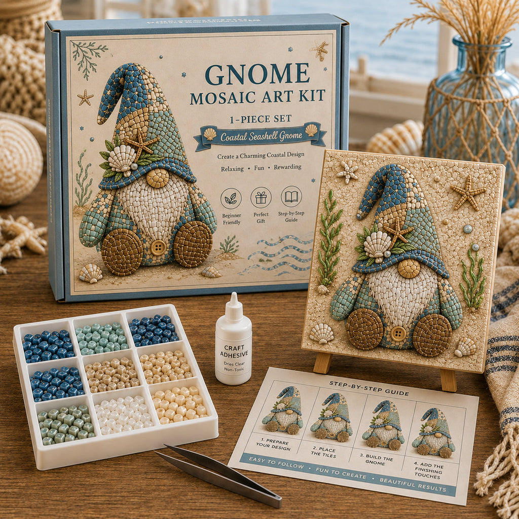 Last Day BUY 3 GET 1 FREE Gnome Mosaic Art Kit – Create Your Own Charming Handmade Masterpiece